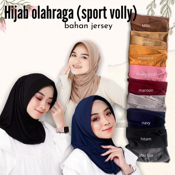 Hijab Sport /Jilbab Bergo Sport / Kerudung Olahraga / Kerudung Instan Sport Kerudung Wanita / Kerudu