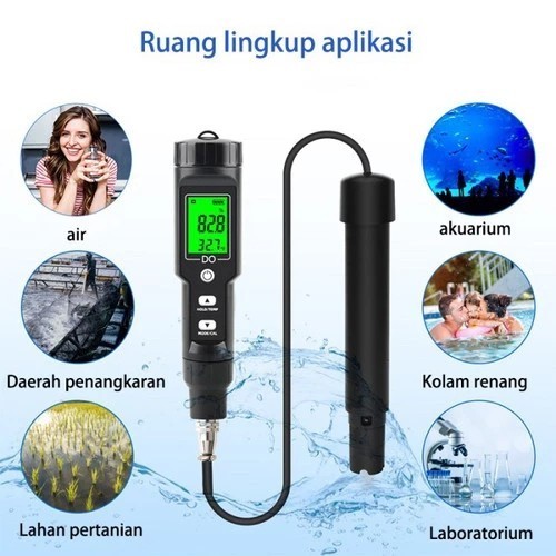 Dissolved Oxygen Tester DO9100 DO Meter Oksigen Water Analyzer Air O2