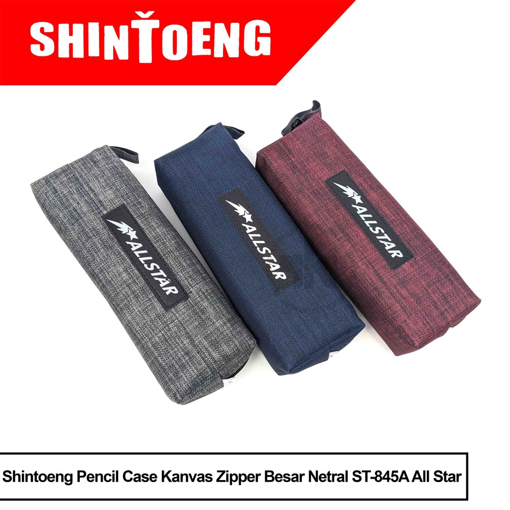 

Shintoeng Pencil Case Kanvas Zipper Besar Netral ST-845A All Star