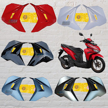cover depan samping legshield luar sayap kanan kiri vario 125 new gen 2 K2V non original hitam merah
