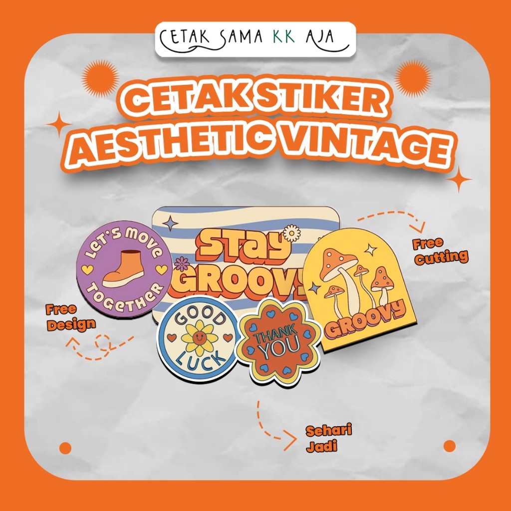 

CETAK STIKER AESTHETIC VINTAGE ESTETIK BAGUS DEKOR STICKER CUSTOM