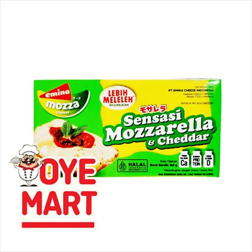 

EMINA MOZZARELLA & CHEDDAR CHEESE 165GR/KEJU MOZZARELLA HARGA PROMO