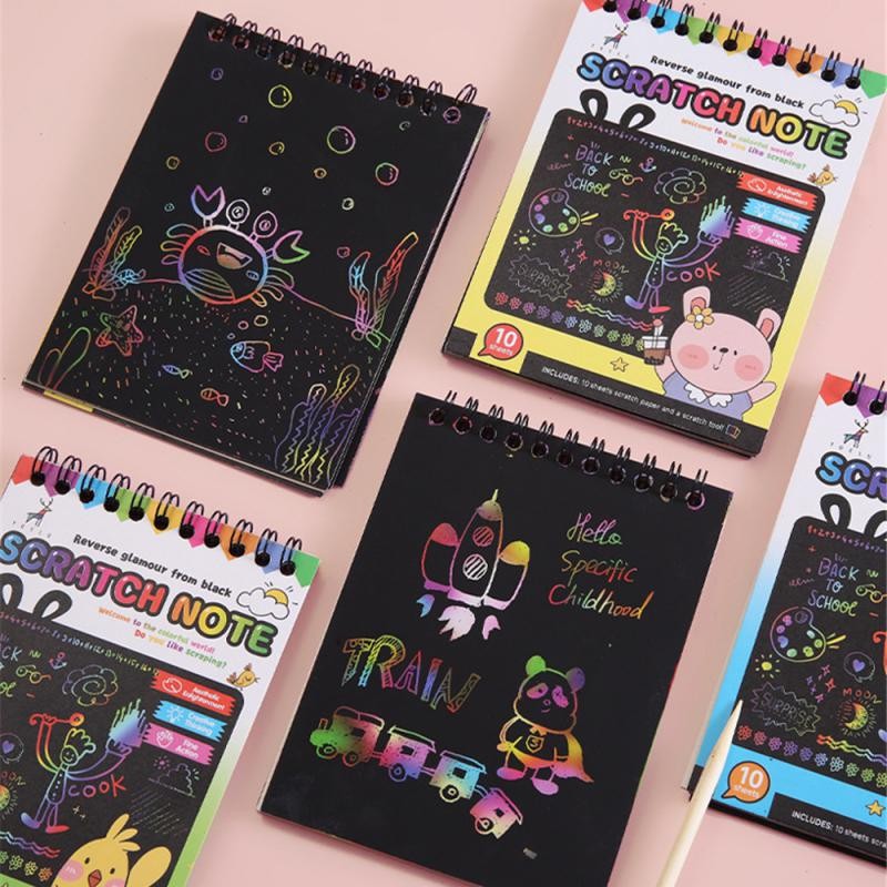 

Fun Scratch Painting Rich And Colorful Simple And Stylish Easy To Carry Safety And Environmental Protection Scratch Painting