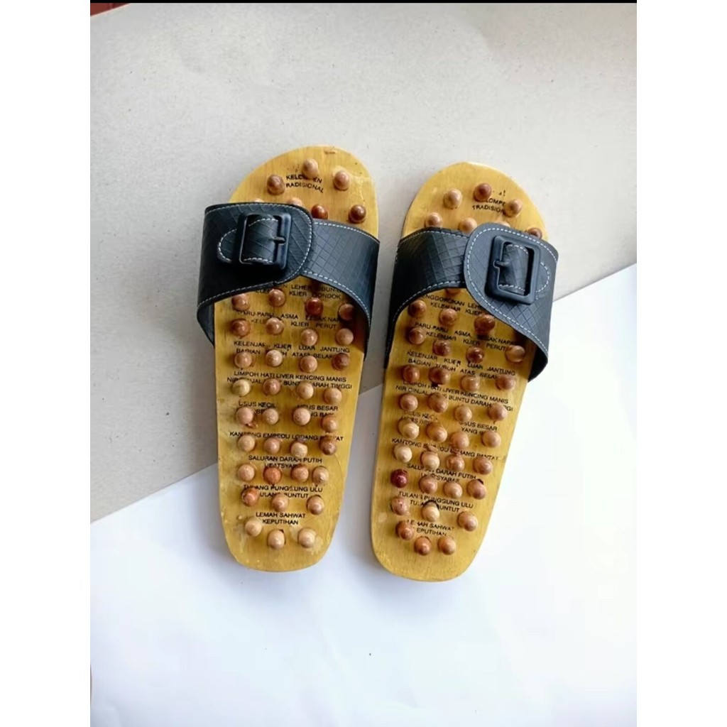 Sendal Modern - Sandal Rematik Kayu | Sendal Refleksi Sandal Kesehatan