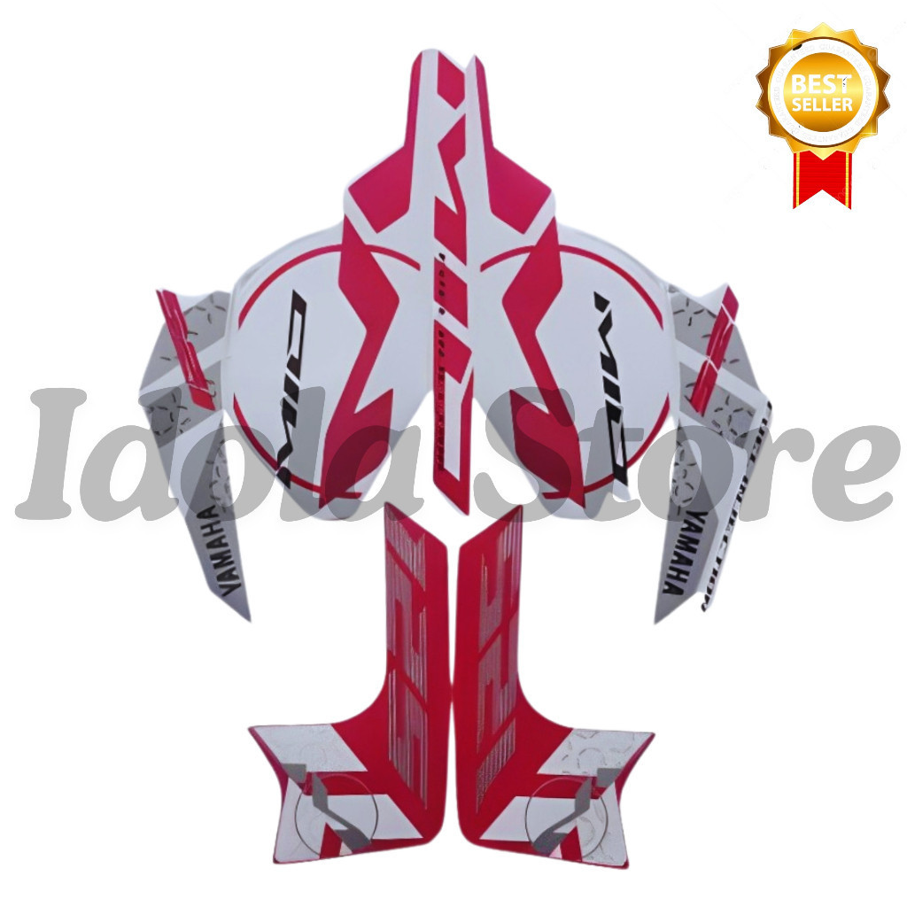 Stiker Striping Yamaha Mio M3 2015 Merah Putih List Stiker Standar Mio M3 2015 Mio M3 2015