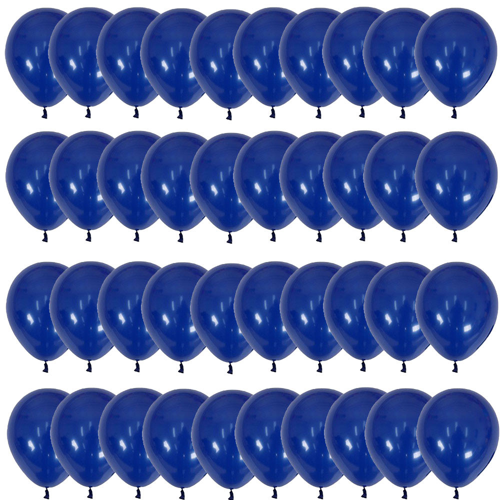 40pcs 5/10/12inch Luminous Blue Latex Balloons Navy Blue Helium Air Balloon Birthday Wedding Decorat