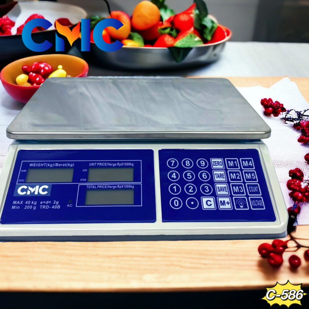 NH76YT CMC[COD]Timbangan Buah Digital 40kg Digital Computing Scale 40Kg Double Display/C-586