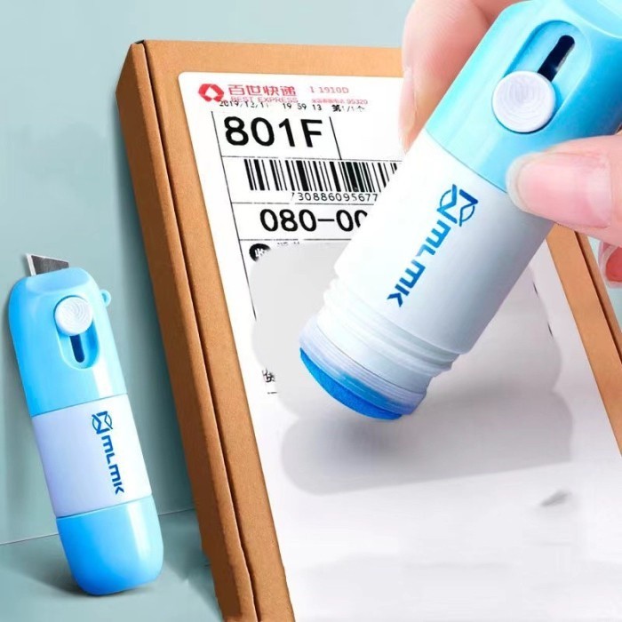 

Alat Pembuka Dan Penghapus Resi Paket Box Opener Roller Stamp Cutter