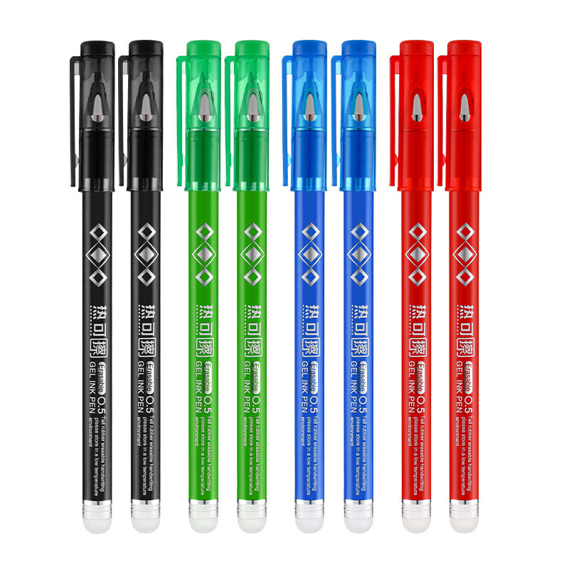 

4pcs Rewritable Pen 0.7mm Refill Blue/Black/Red/Green Ink Magic Pen School Student Writing Stationery