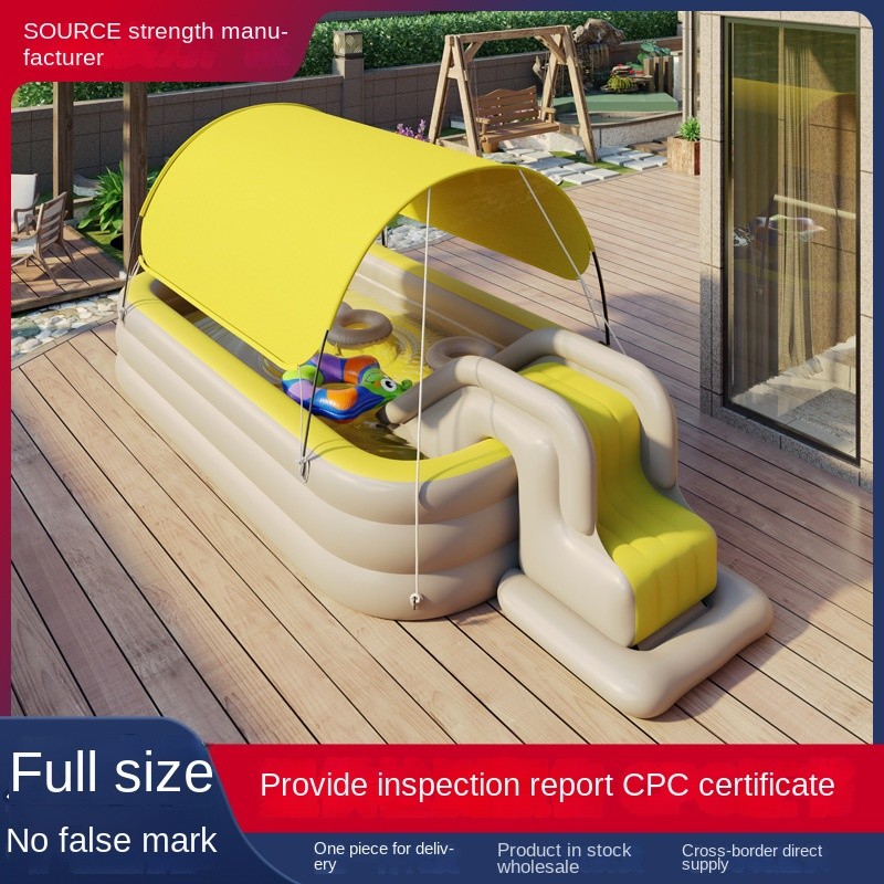 2.1/2.6/3 meter Inflatable Folding Swimming Pool Folding The Pool Sunshine Shed Inflatable Slide 3 L