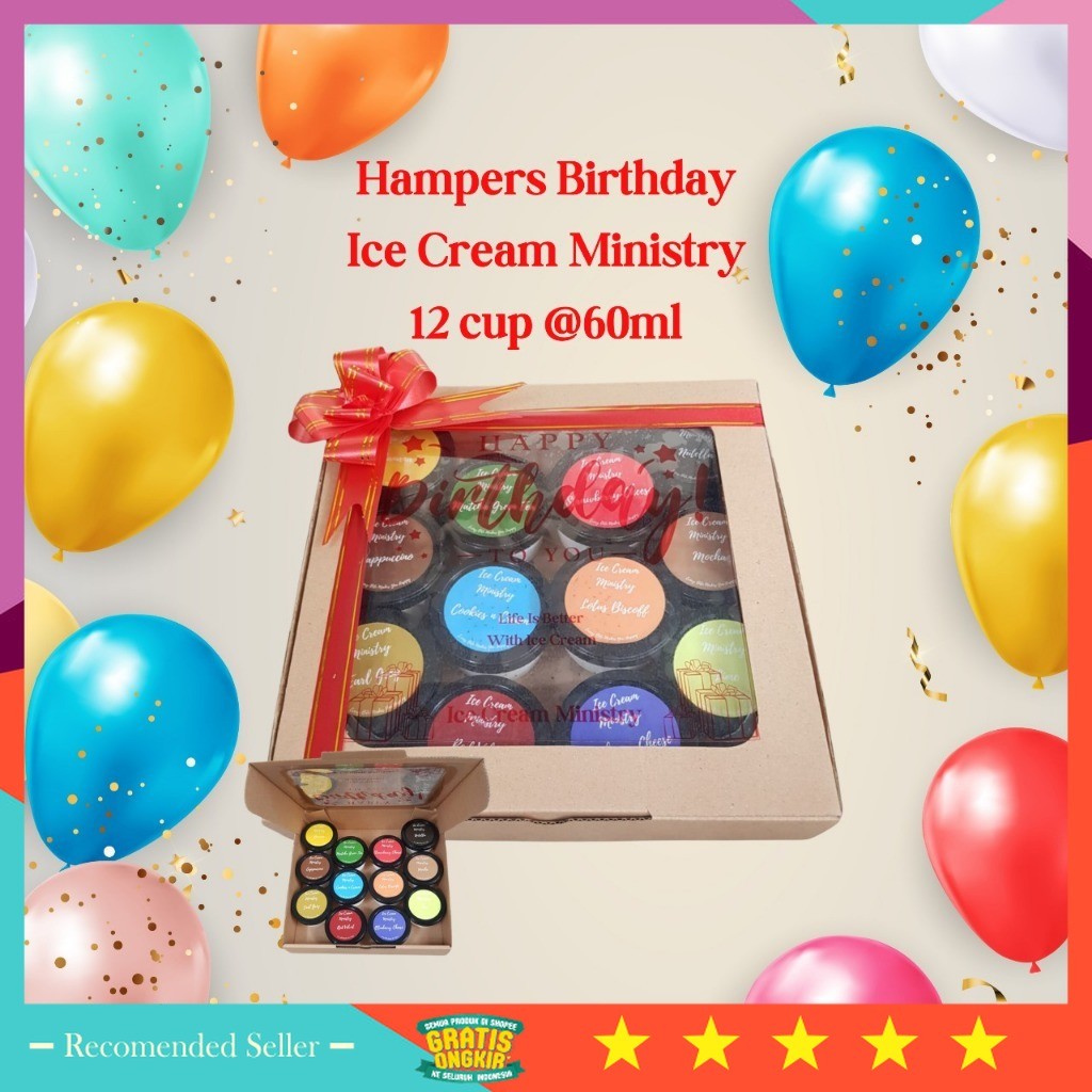 

Kado Natal tahun baru happy new years bagus murah unik / Hampers Birthday / Ulang Tahun Ice Cream Ministry