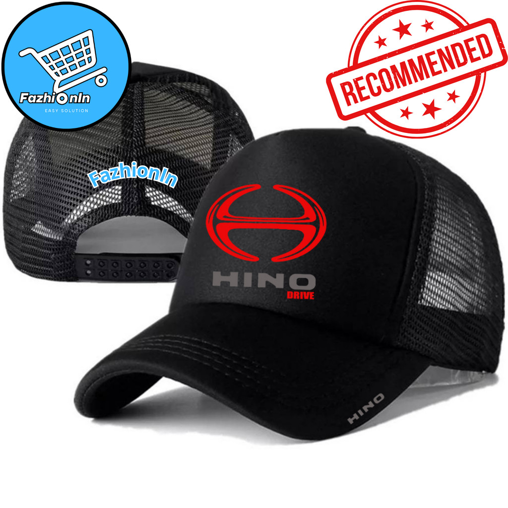 FazhiionIn Topi Trucker HINO - Topi Distro HINO Logo - Topi HINO Premium - Topi Pria Dewasa - Topi P