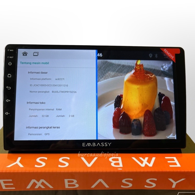 Head Unit Android Double din embassy 10 inch RAM 2/32 Platinum Neptunus Carplay