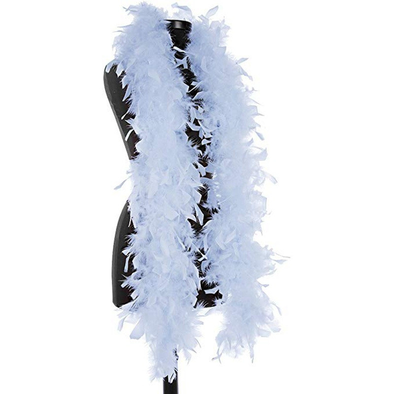 

2Meters Super Thicken 80Gram Chandelle White Turkey Feathers Boa Plume Trim Feathers for Crafts Plumas Carnaval feather decor