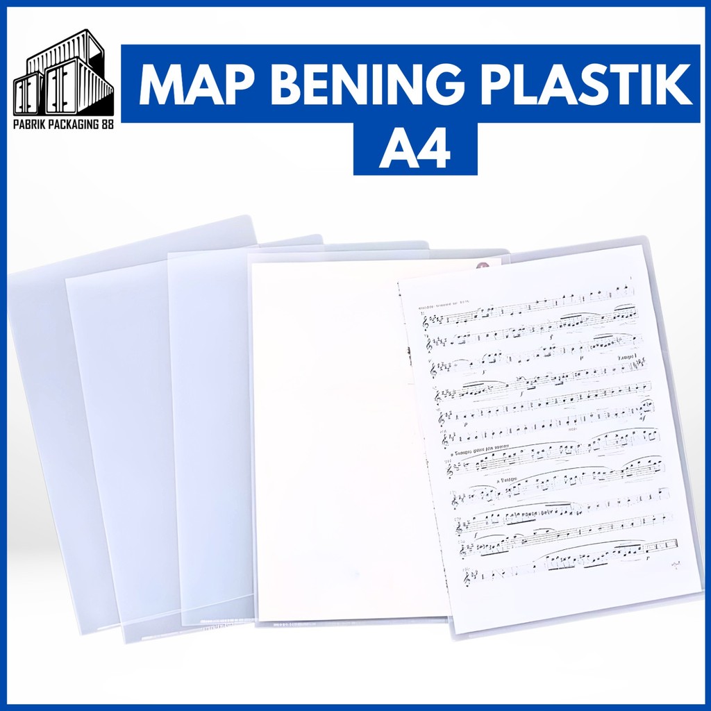 

Map L A4 Plastik Folder One Map Folio Dokumen Clear Sleeve Mika Plastik Bening Bukan Joyko 1pcs