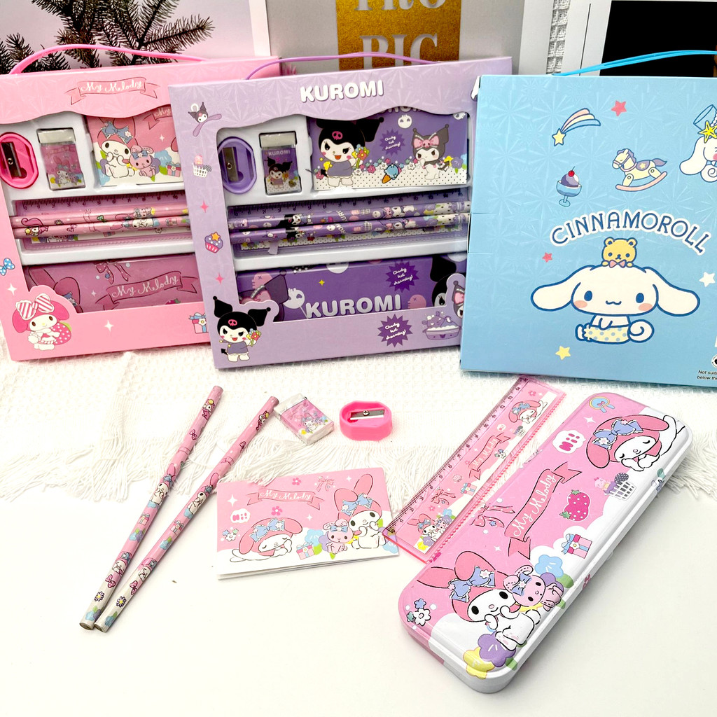 

[ CRATK ] STATIONERY SET 7 IN 1 ISI PENSIL, PENGHAPUS, RAUTAN, KOTAK PENSIL, PENGGARIS DAN BUKU MINI