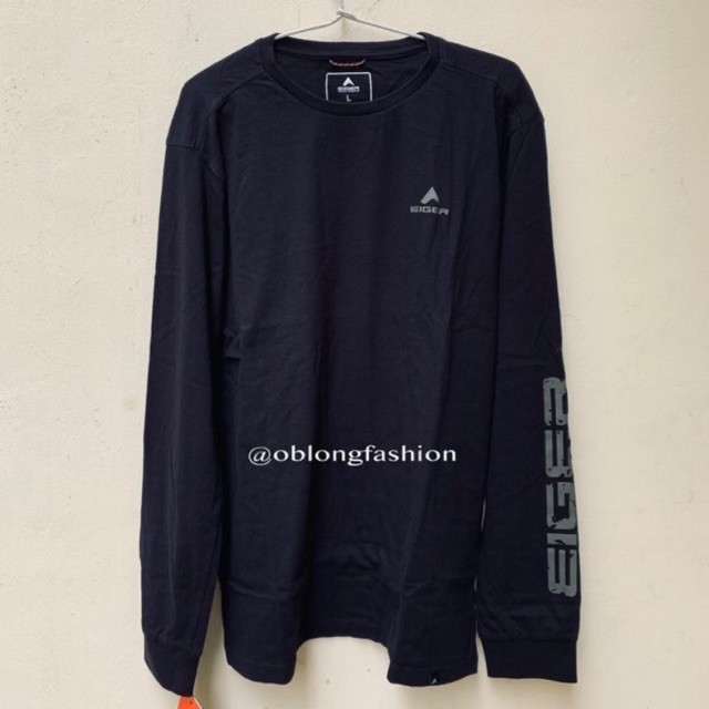 EIGER LUARRUANG - KAOS LENGAN PANJANG PRIA ORIGINAL INFLUENTIAL - BLACK