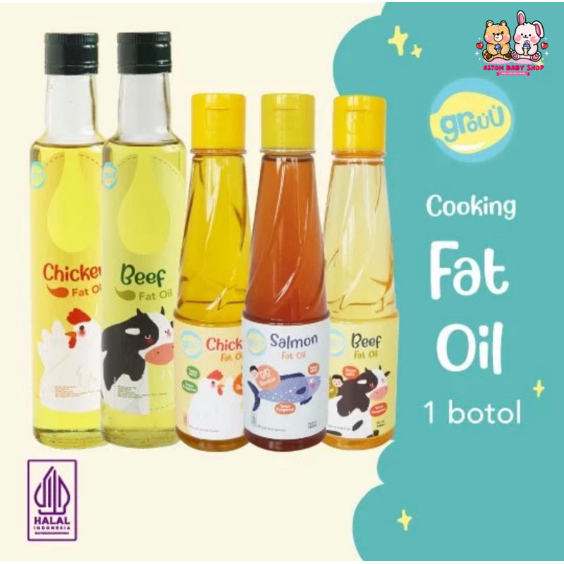 

Grouu Cooking Fat Oil 145 ml / 250 ml Minyak Mpasi Minyak Tumis
