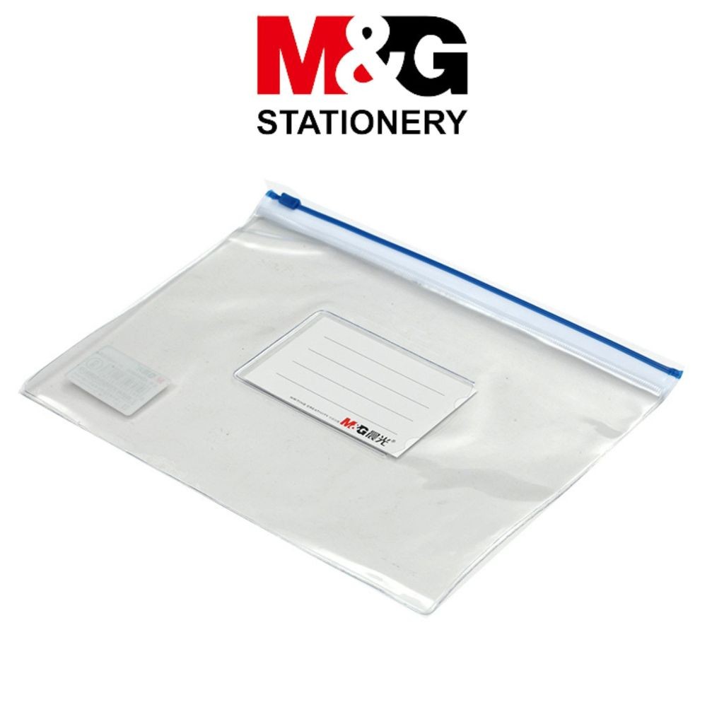 

Zipper Bag A5 M&G Transparent PVC Tas Document ZIp Waterproof #ADM94503 - Satuan SHESB