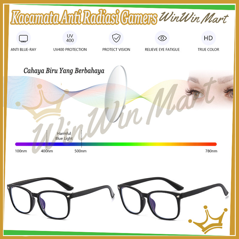 Kacamata Fashion Anti Radiasi/Kacamata Anti UV Radiasi Fashion/Kacamata Anti Radiasi Gamers