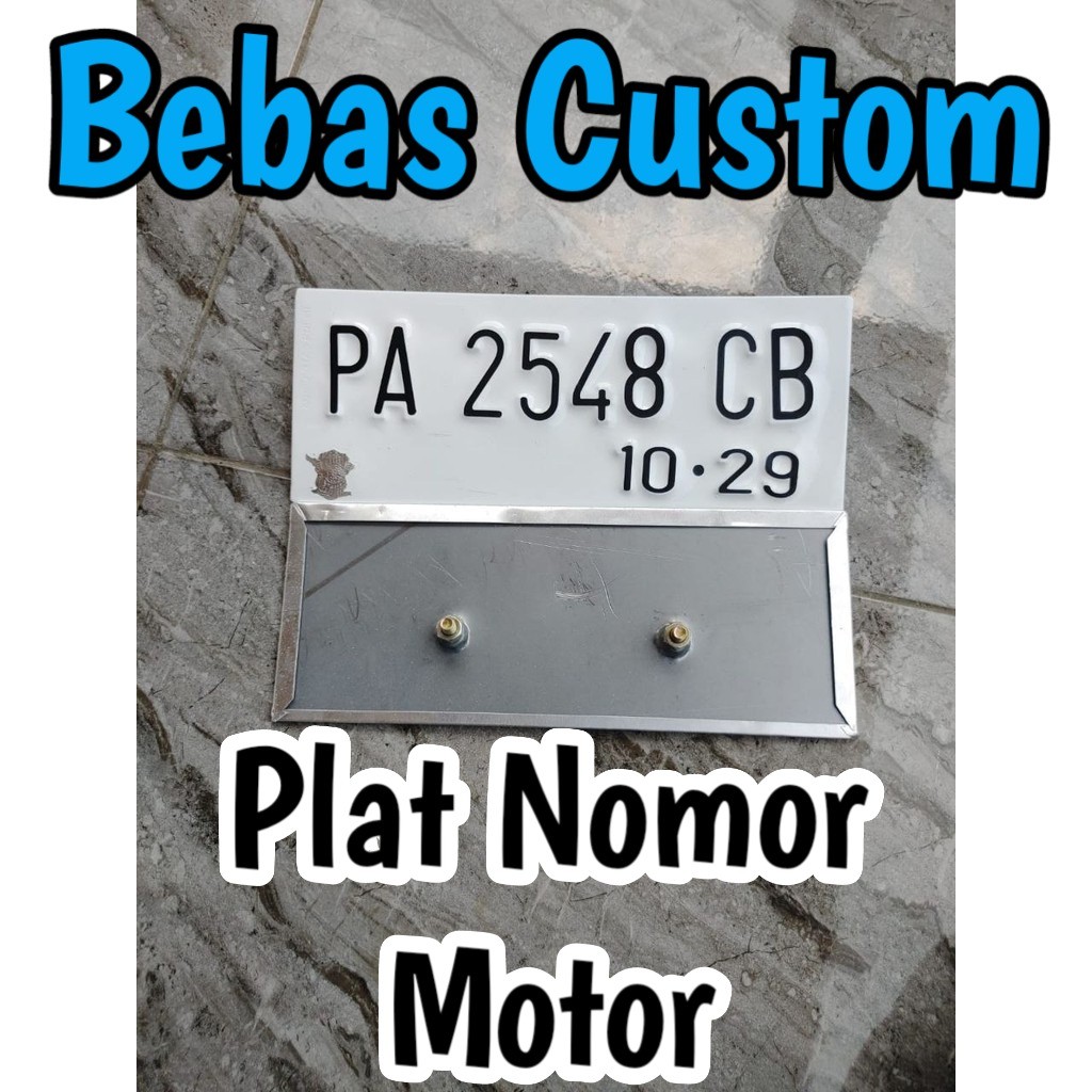 Custom Plat nomor Motor Baut Tanam