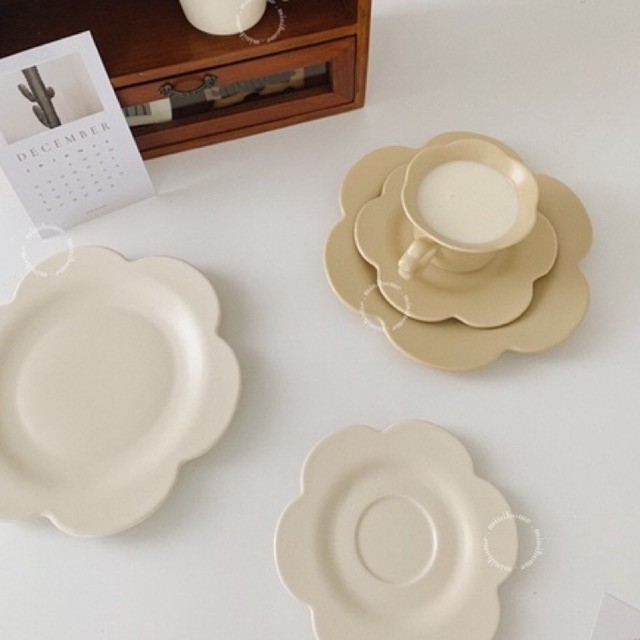 MINIHOME - KARA Teacup Cangkir Teh Piring Tatakan Saucer Dessert Plate Piring Kecil Mug Kopi Gelas S