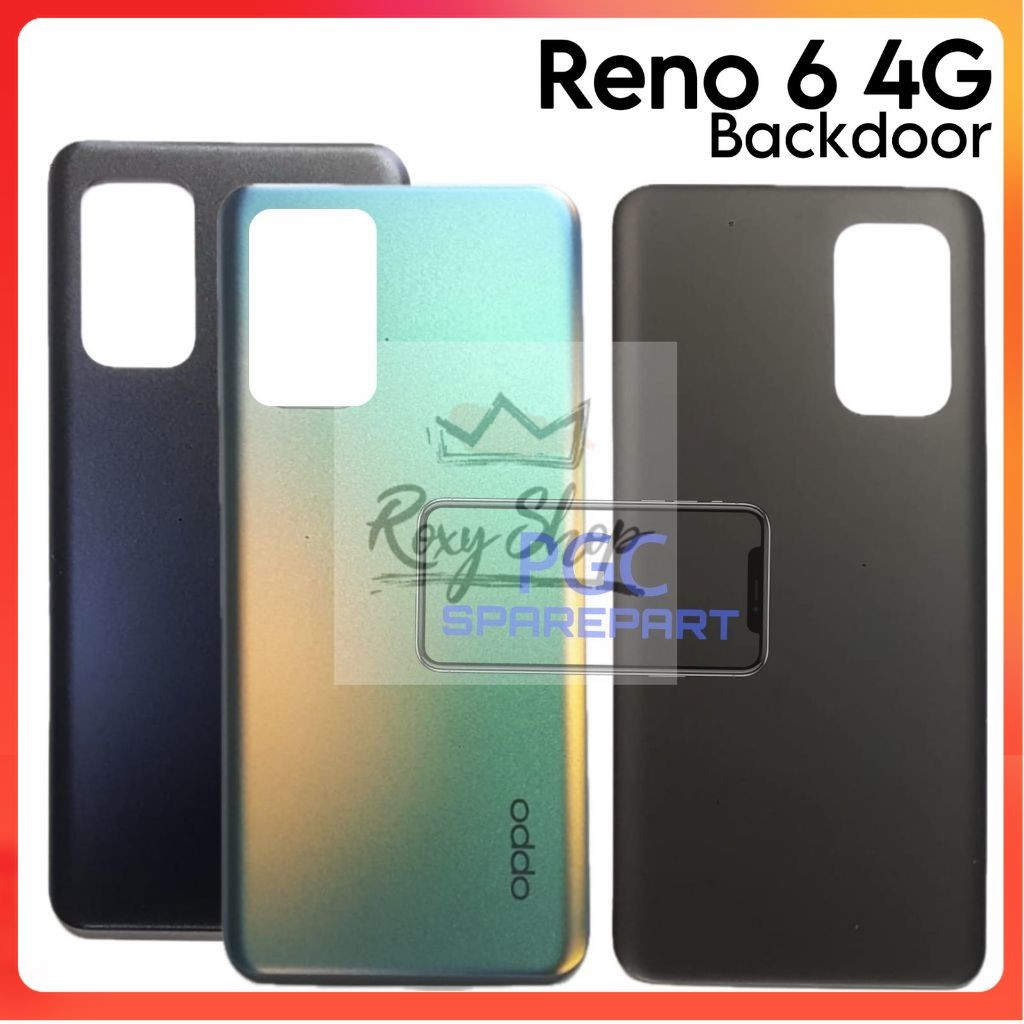 Original Backdoor Oppo Reno 6 4G / CPH2235 - Penutup Tutup Baterai Casing Belakang Backcase Backcove
