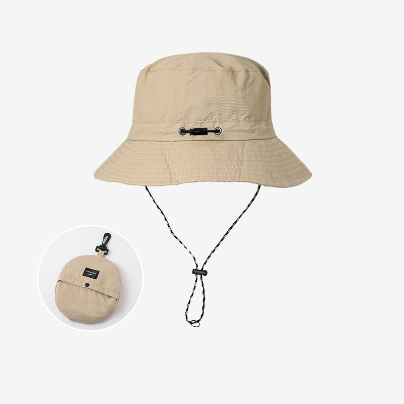 DR Topi Gunung Pria Bucket Hat Rimba Topi Bulat Parasut Tali Packable Hat Pria Wanita Wateroof Topi