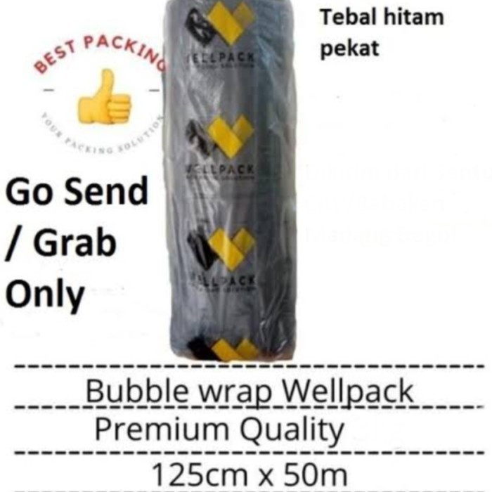 

Bubble warp 1.25x50 meter 50meter x 125cm hitam wellpack for packing by Inspire id