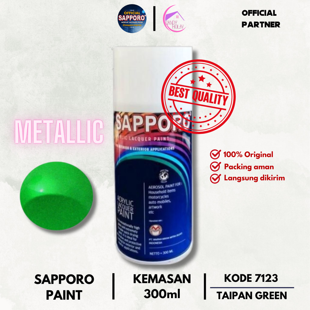 

7123 TAIPAN GREEN SAPPORO STANDAR 300ml Cat Semprot Pylok Pilok Pylox