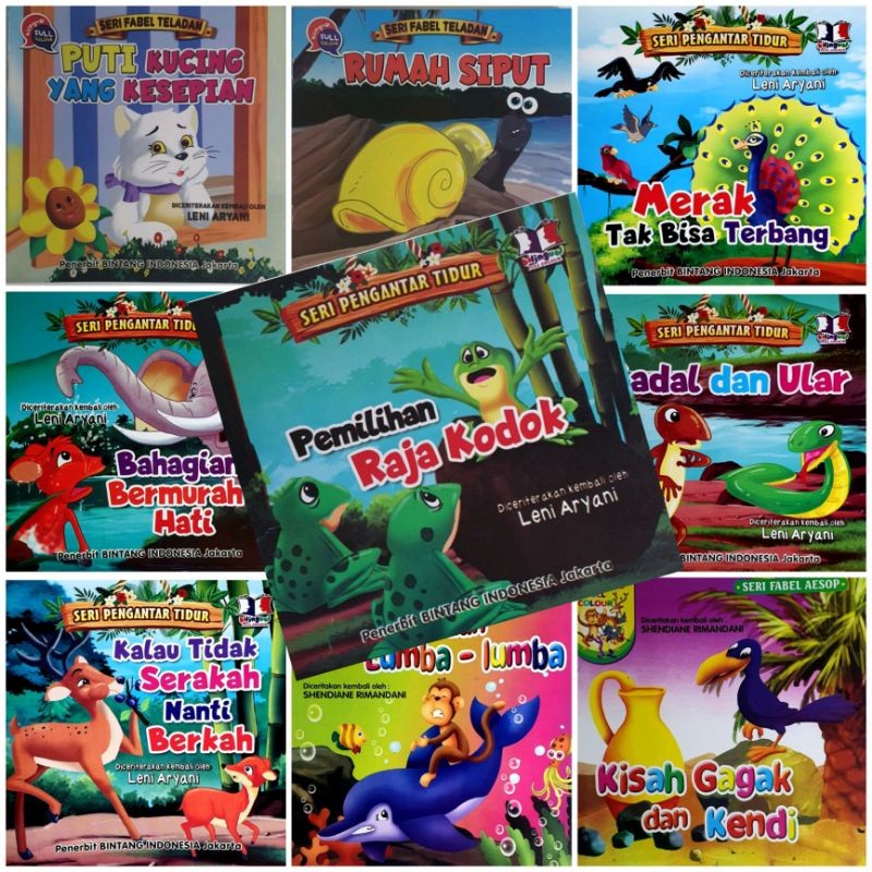

Buku Cerita Anak Buku Dongeng Anak Bergambar Bilingual Full Color