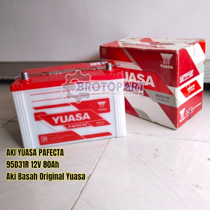 Aki Mobil Yuasa Pafecta 95D31R PF 12V 80Ah Accu basah original Yuasa