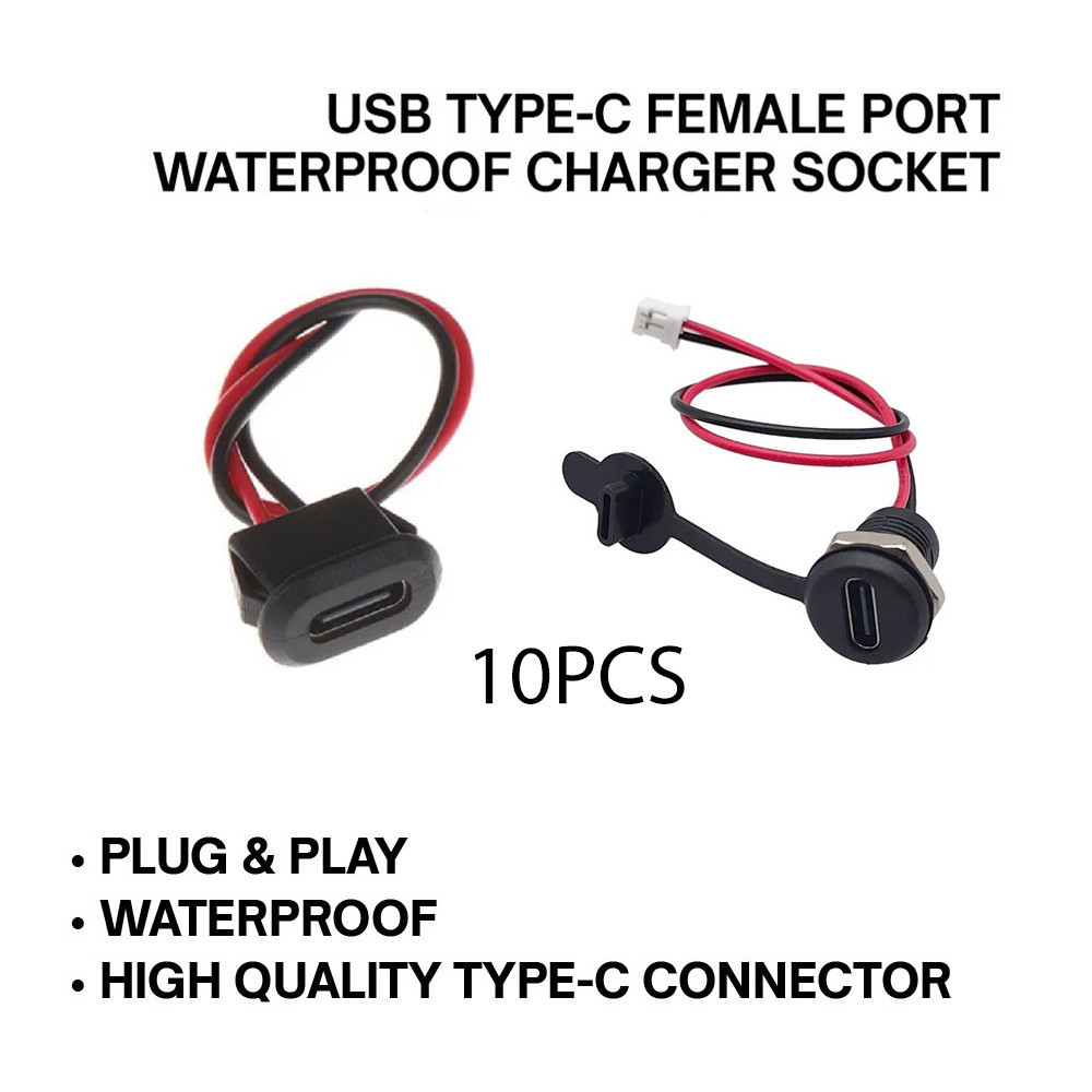 10PCS  USB Type C Female Konektor Charger