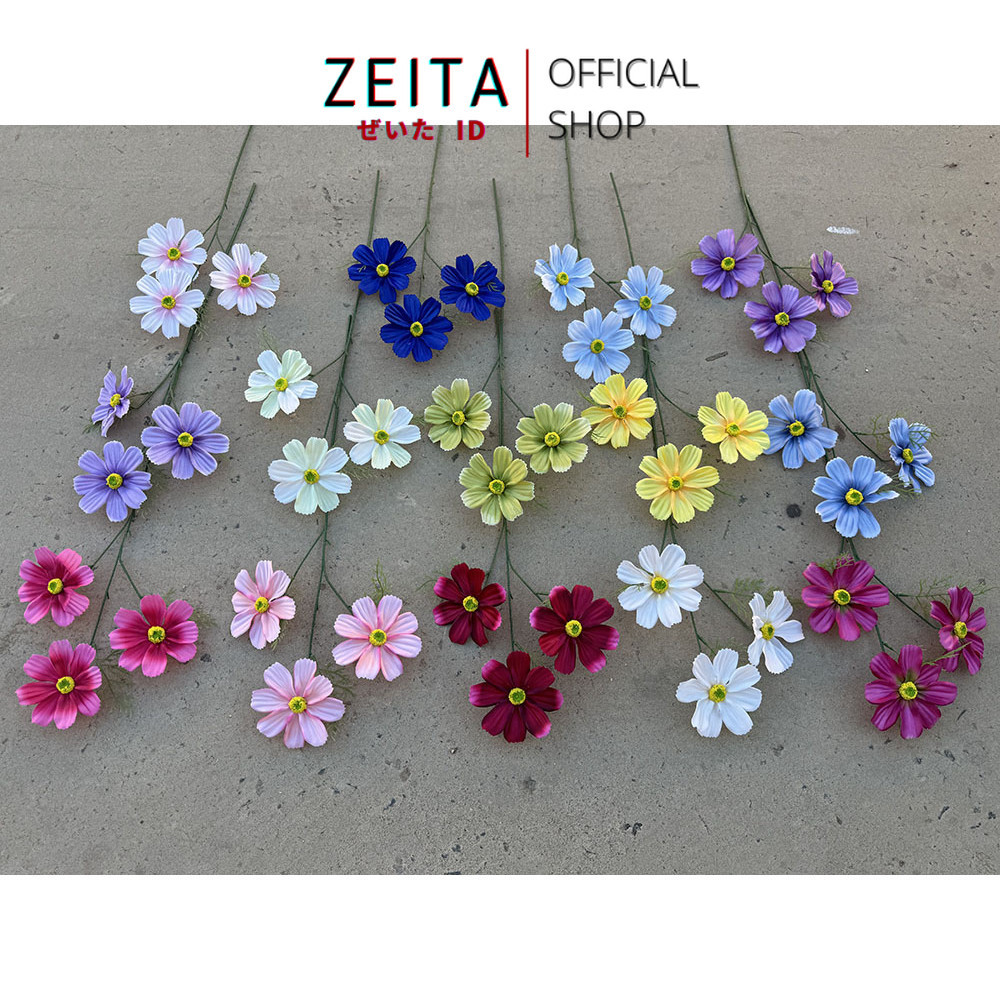Zeita - C14 SIYIN 62cm Artificial Bunga Krisan Diameter 10cm Palsu Plastik Buatan Imitasi Hias Dekor
