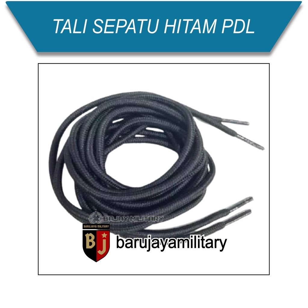 TALI SEPATU HITAM PDL LAPANGAN TERMURAH - TALI SEPATU PDL HITAM
