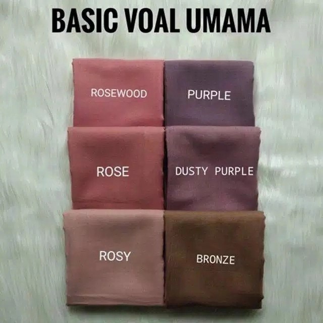 ✨TERLARIS✨ -PART 1 HIJAB SEGIEMPAT BASIC VOAL UMAMA POLOS - pink