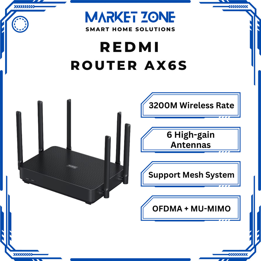Redmi Router AX6s WiFi 6 3200 Mbps 6 Antenna Mesh System Dual Band Gigabit