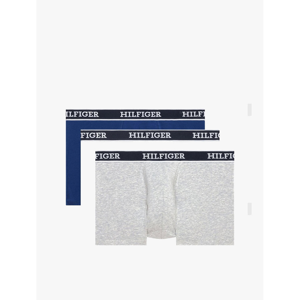 TOMMY HILFIGER - 3 PACKS BOXER TRUNKS-BLUE/GREY/WHITE