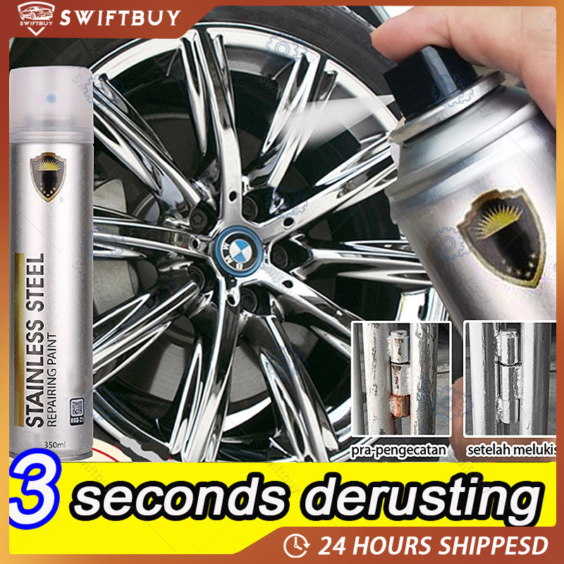 

Cat Semprot Chrome 350ml Cat Logam Otomotif Krom Cat Semprot Krom Sapporo Baja Tahan Karat Krom Chrome No Rust Chrome paint spray Cartridges With Chrome Plated Steel Wheel Spray