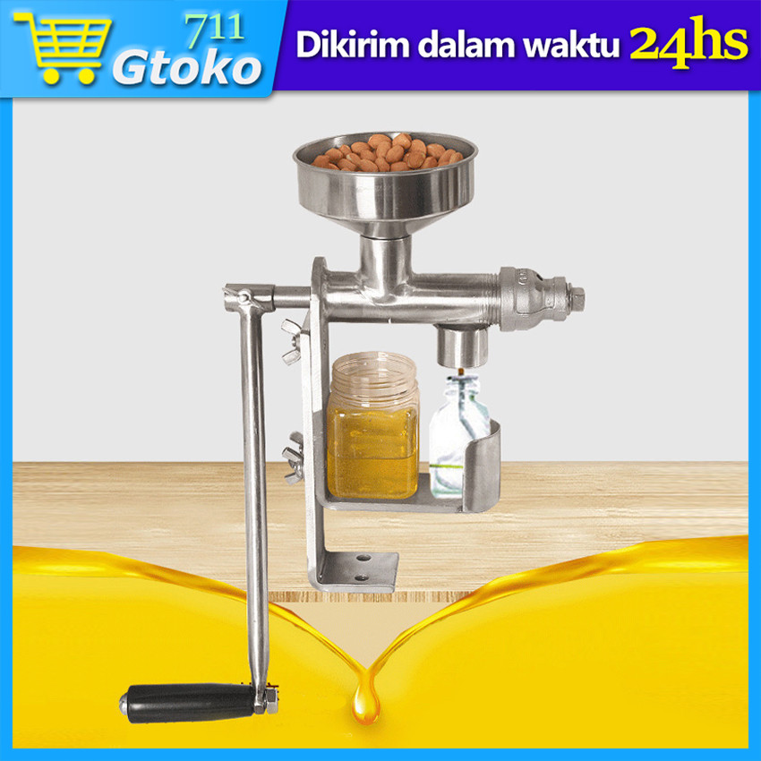 Mesin Pemeras Minyak Biji Bijian Kacang Manual Bahan Stainless Steel Oil Press Machine