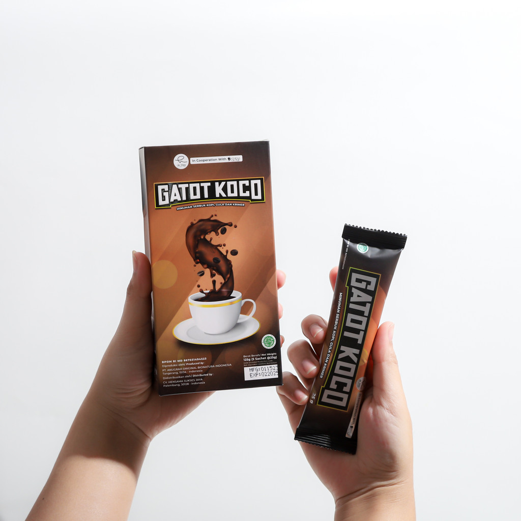 

Kopi Instan Gatot Koco By dr. Richard Lee - Kopi Dr Hen 1 box isi 5 Sachet BPOM 3 in 1 coffee satuan