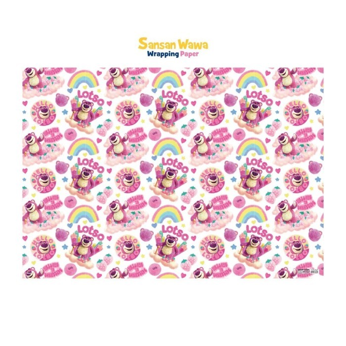 

Kertas Kado Sansan Wawa Jumbo - motif Karakter Mickey Cars Justice Lotso dll isi 5 pcs per motif - LOTSO-563