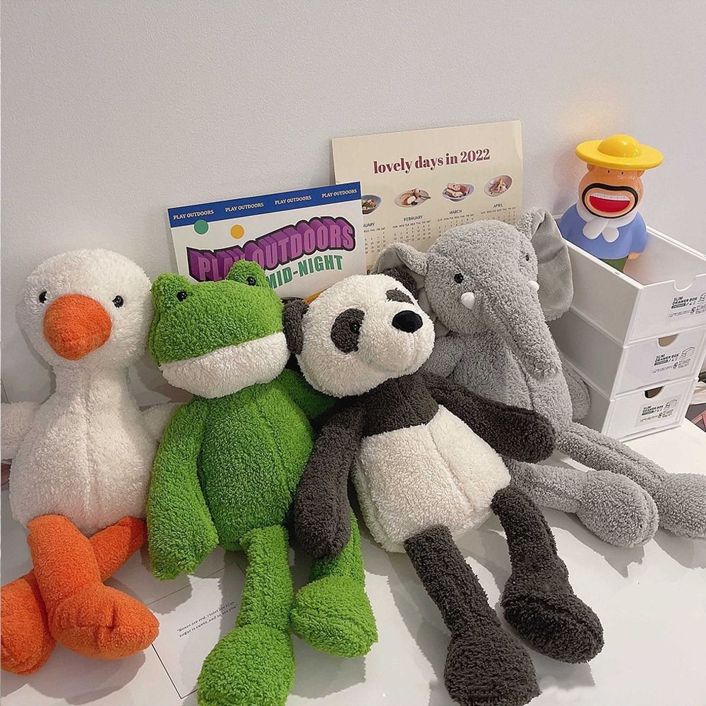 

Adorable 35cm Plush Toy Elephant Panda Stuffed Animal Plushies Sleeping Chick Long-legged Frog Doll Girl