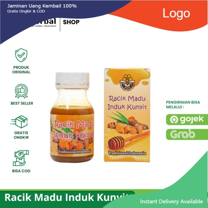 

HERBAL RACIK MADU INDUK KUNYIT - Madu Lambung Maag Kronis dan Gerd 300gr
