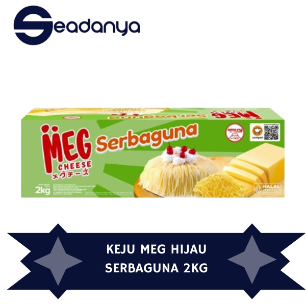 

Keju Meg Serbaguna Cheddar Cheese 2kg - BPOM HALAL MUI