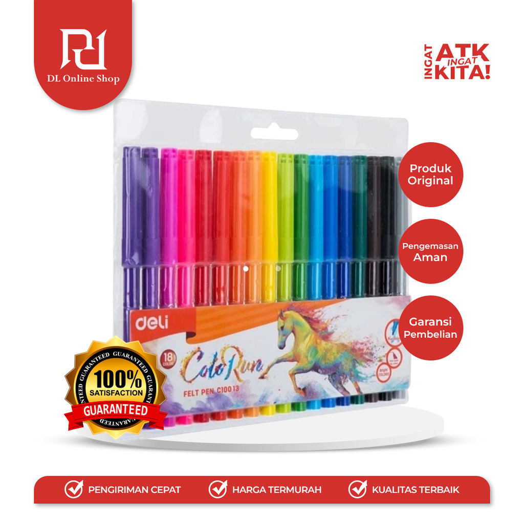 

DELI PULPEN FELT/ FELT PEN 18 EC10013 (1SET)