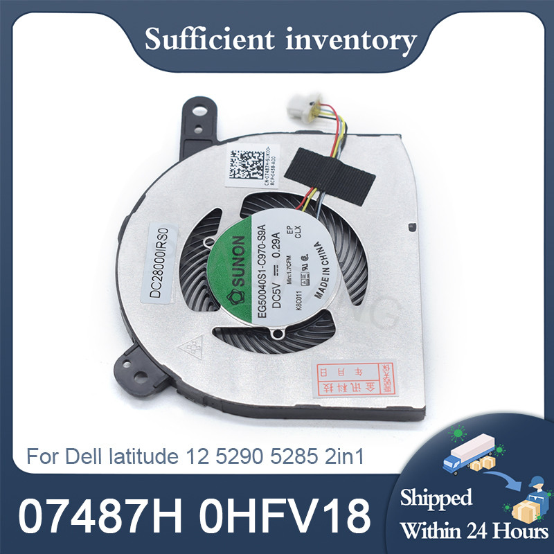 Genuine New For DELL Latitude 12 5290 5280 5285 2in1 DC28000K5SL 07487H 0HFV18 0NYN03 CPU Cooling Fa