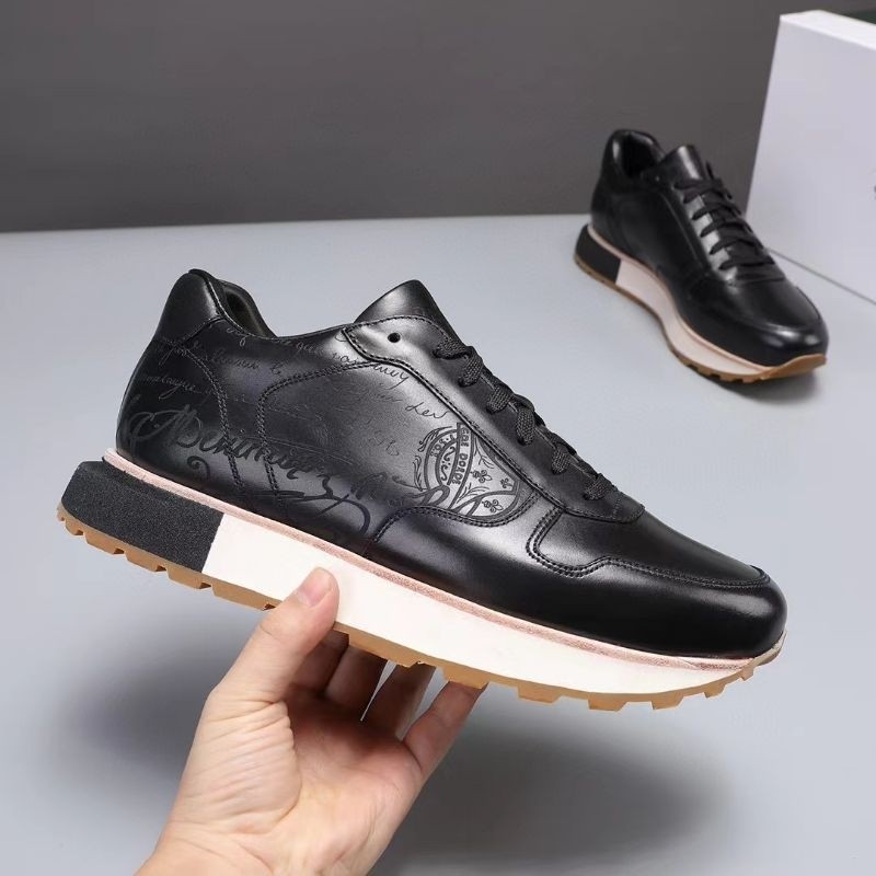 sepatu berluti cowok sneaker pria hitam men shoes run away mirror