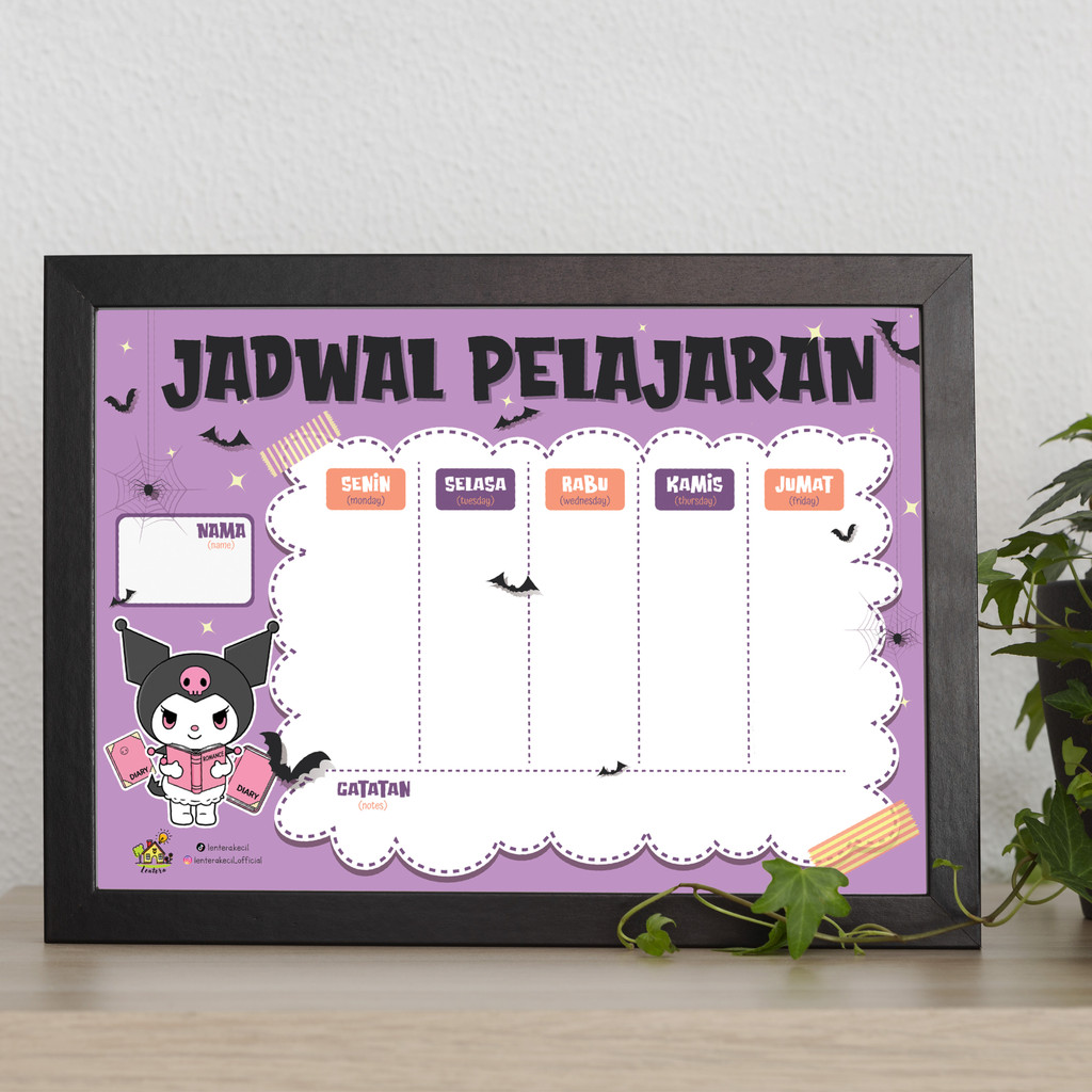 

Jadwal Pelajaran Sekolah Tema KUROMI