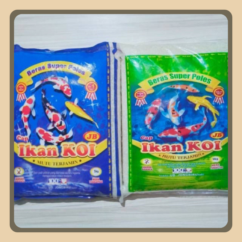 

BERAS IKAN KOI BIRU(BRAMO) DAN HIJAU/BERAS ECER 1KG